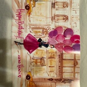 Henri Bendel Pink and Purple Birthday Card